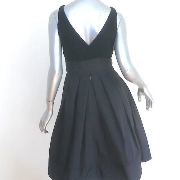 Lauren Ralph Lauren Petites Pleated Cocktail Dress Black Taffeta - Picture 10 of 11